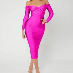 Fucshia bodycon dress